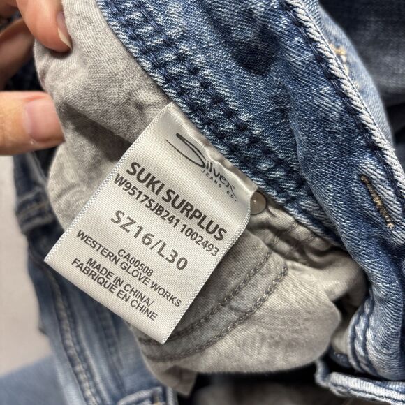 Silver Jeans Women's Suki Surplus Sz W16/L30 Boot Cut Blue Denim Flap Pocket - Picture 3 of 5